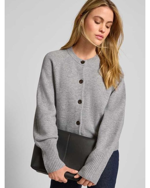 Jake*s Gray Strickjacke aus Kaschmir mit Rundhalsausschnitt