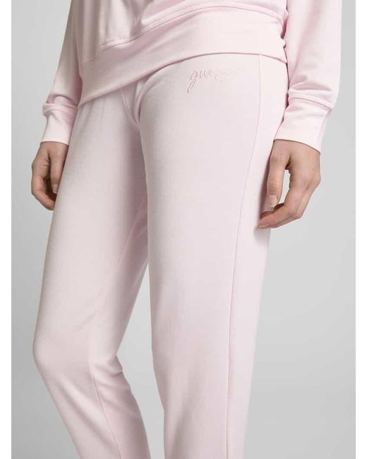 Guess Pink Sweatpants Mit Label-Stitching Modell 'Lucia'