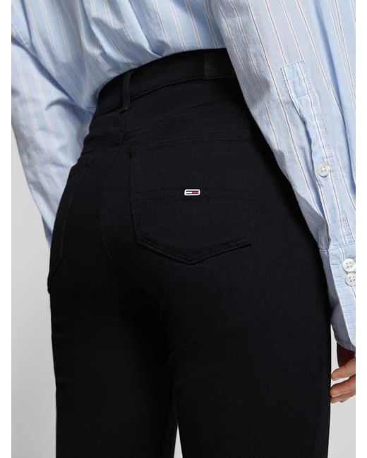Tommy Hilfiger Black Skinny Fit Jeans im 5-Pocket-Design Modell 'NORA'