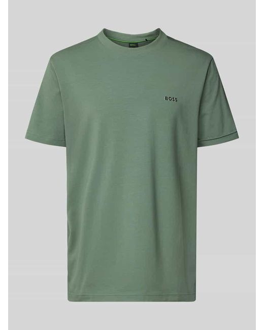 Boss Regular Fit T-Shirt aus Baumwoll-Mix Modell 'TEE' in Green für Herren
