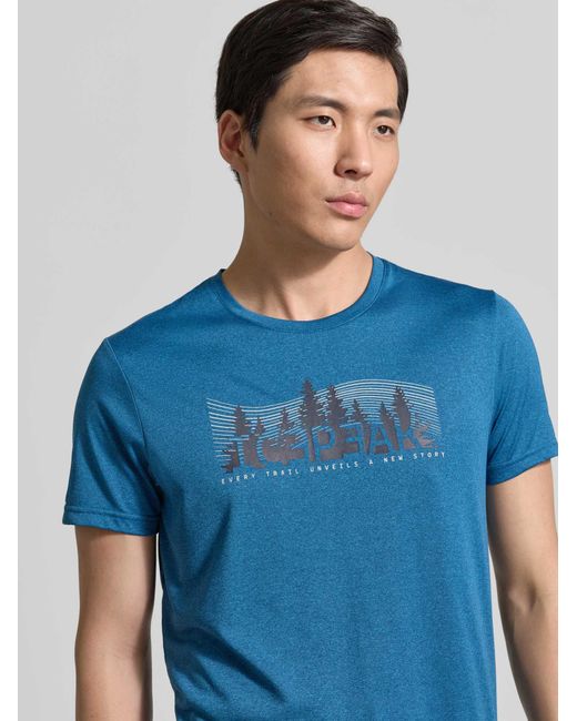Icepeak Regular Fit T-Shirt Met Ronde Hals Model 'Bearden' in het Blue voor heren