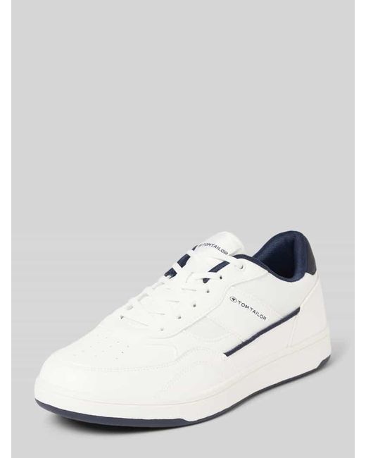 Tom Tailor Sneaker mit Label-Schriftzug Modell 'Basket Logo' in White für Herren