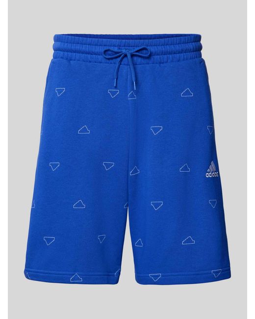 Adidas Sweatshorts Met Labelstitching in het Blue voor heren