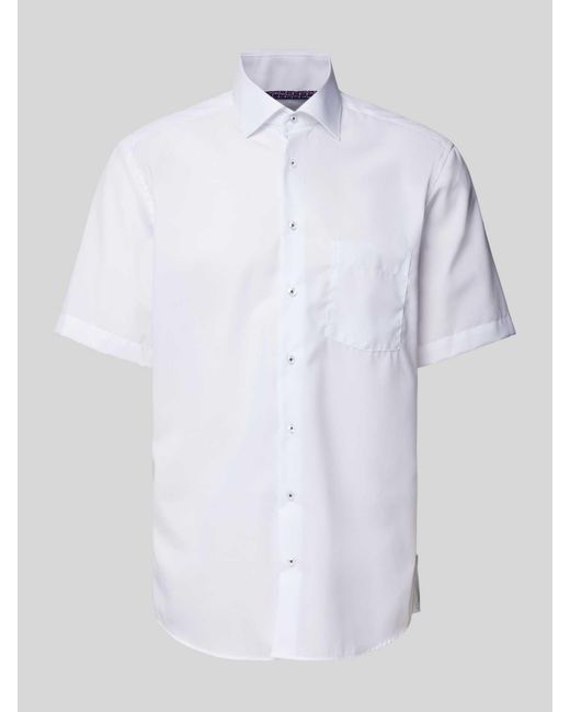 Eterna Regular Fit Zakelijk Overhemd Met 1/2-mouwen in het White voor heren