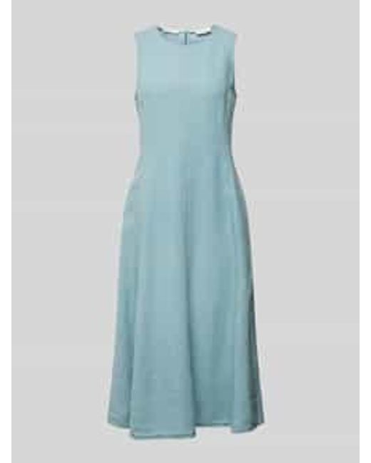 Marc O' Polo Midi-jurk Met Ronde Hals in het Blue
