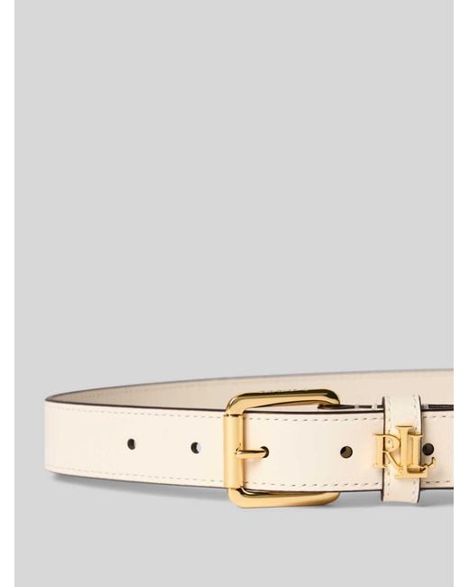 Ralph Lauren Riem Van Runderleer Met Labelapplicatie in het Metallic