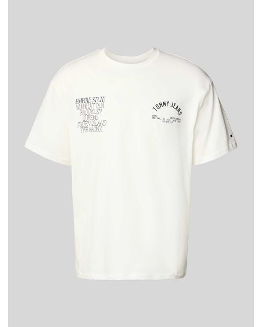Tommy Hilfiger Regular Fit T-Shirt Van Puur Katoen in het Gray voor heren