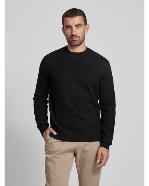 ANNARR Strickpullover Aus Wolle Mit Rundhalsausschnitt in Black für Herren