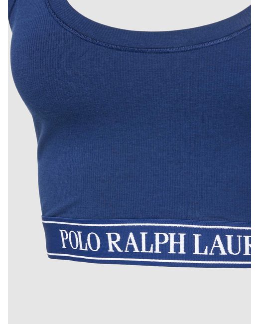 Polo Ralph Lauren Blue Bralette mit Label-Stitching