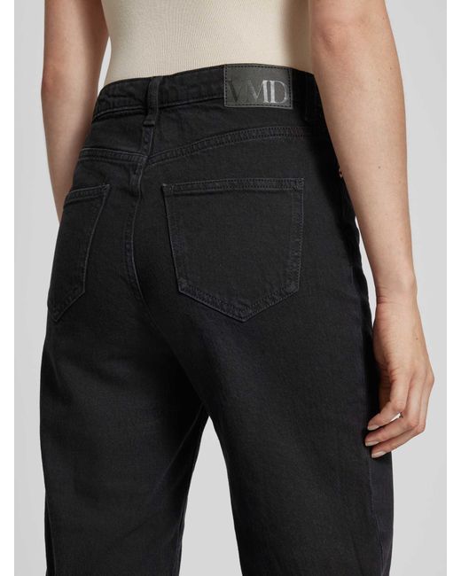 Vero Moda Black High Waist Jeans mit weitem Bein Modell 'TESSA'