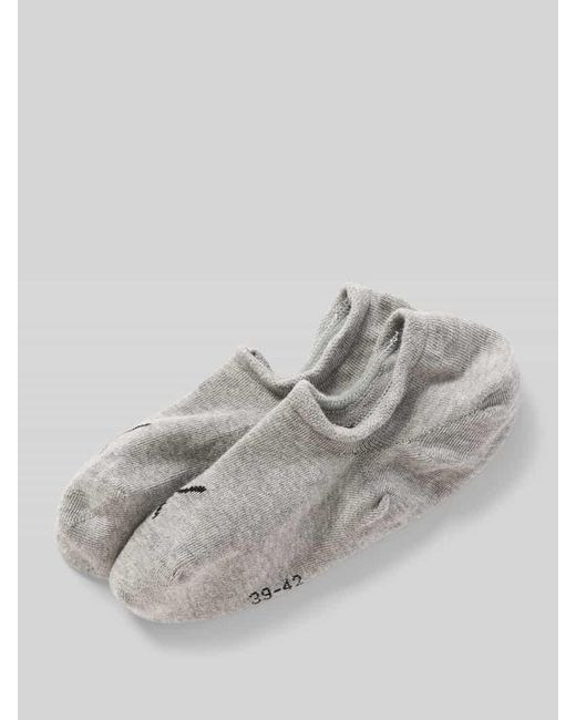 PUMA Gray Sneakersocken mit Label-Details im 2er-Pack