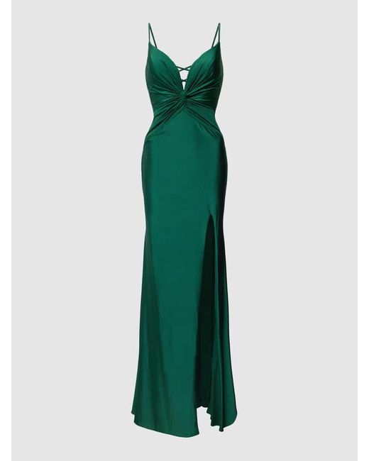Luxuar Green Abendkleid mit Herz-Ausschnitt