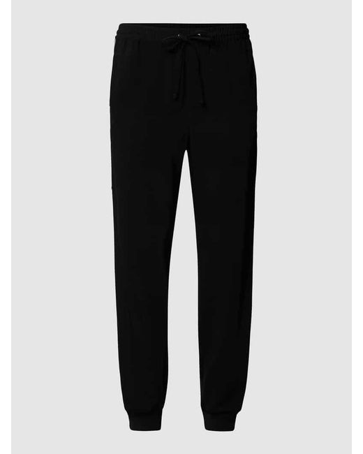 Ralph Lauren Black Sweatpants Mit Kontraststreifen
