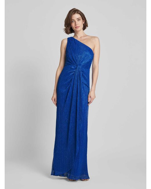 Adrianna Papell Blue Abendkleid mit Knotendetail