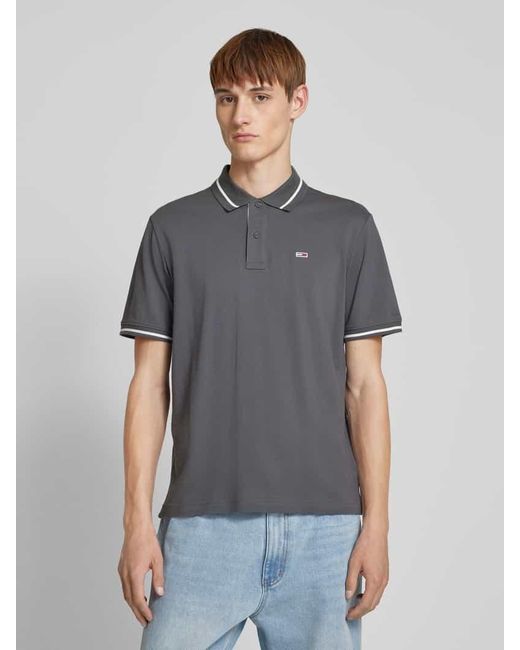 Tommy Hilfiger Regular Fit Poloshirt aus reiner Baumwolle in Gray für Herren