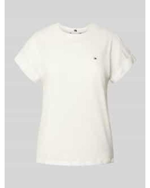 Tommy Hilfiger Regular Fit T-Shirt Van Puur Katoen in het Natural