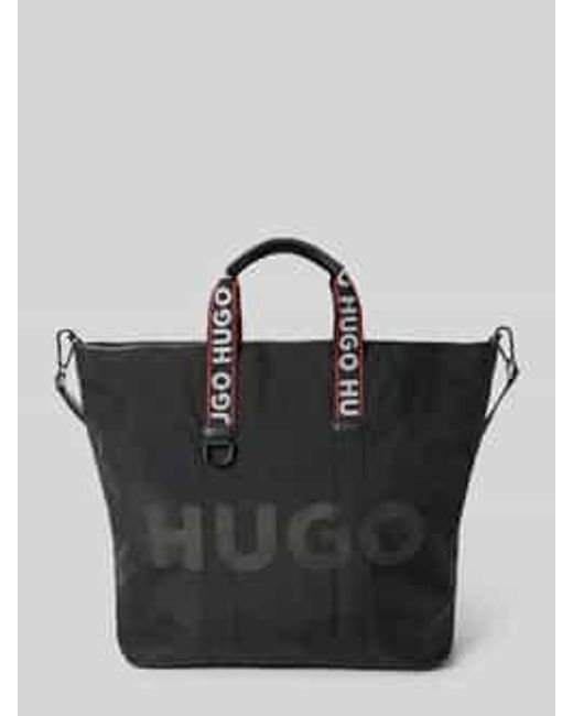 HUGO Tote Bag Met Labelprint, Model 'Quentyn' in het Black voor heren