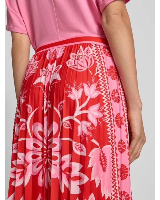 Ouí Red Midirock mit Plisseefalten und elastischem Bund
