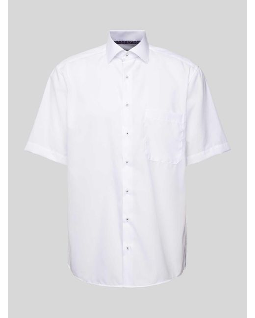 Eterna Comfort Fit Zakelijk Overhemd Met 1/2-mouwen in het White voor heren