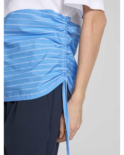 MAX&Co. Blue T-Shirt Mit Seitlicher Raffung Modell 'Brest'