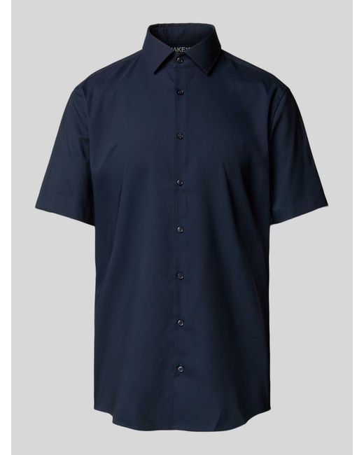 Jake*s Slim Fit Zakelijk Overhemd in het Blue voor heren