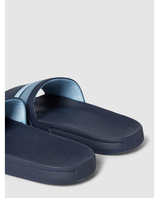Quiksilver Slides mit Label-Detail Modell 'RIVI' in Blue für Herren
