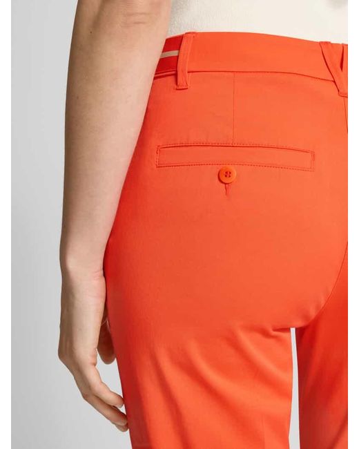 Marc Cain Orange Regular Fit Hose in verkürzter Passform mit Eingrifftaschen
