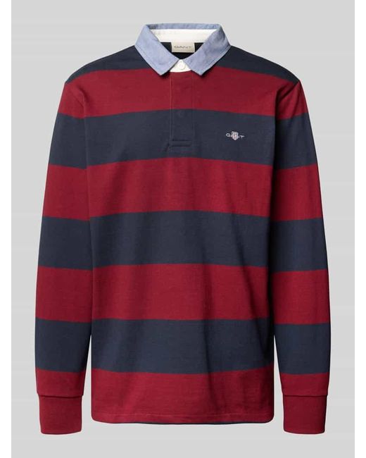 Gant Sweatshirt mit gerippten Ärmelabschlüssen in Red für Herren