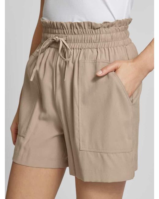 Vero Moda Natural High Waist Shorts mit aufgesetzten Taschen Modell 'CARISA'