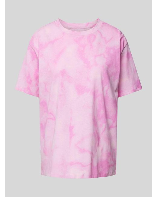 Jake*s Pink T-Shirt im Batik-Look