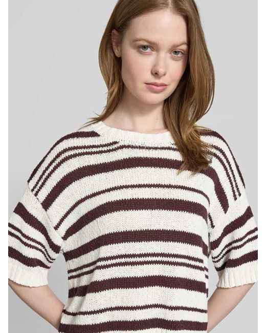 MSCH Copenhagen Gray Strickpullover mit 1/2-Arm Modell 'Hannalie'