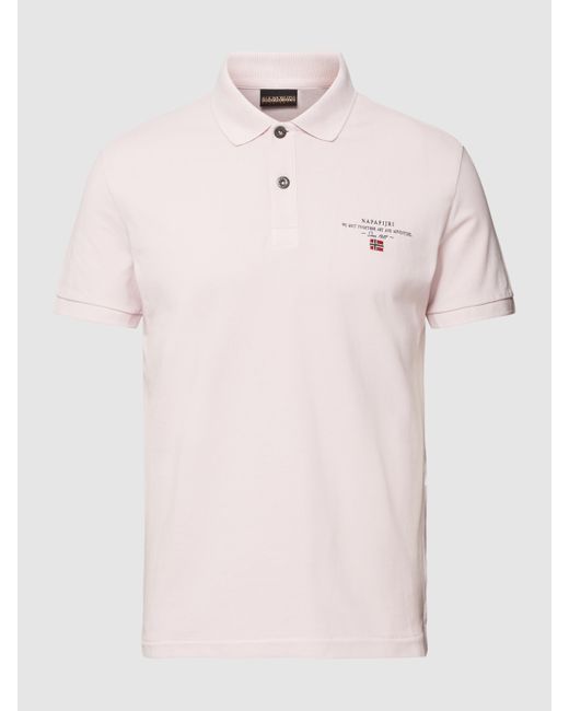 Napapijri Poloshirt mit Logo-Stitching Modell 'Elbas' in Pink für Herren |  Lyst DE