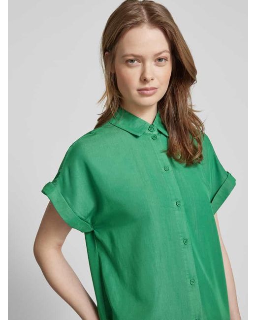 Jake*s Green Hemdbluse mit Knopfleiste