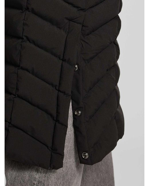 Superdry Gewatteerde Lange Jas Met Tweewegsritssluiting, Model 'Fuji' in het Black