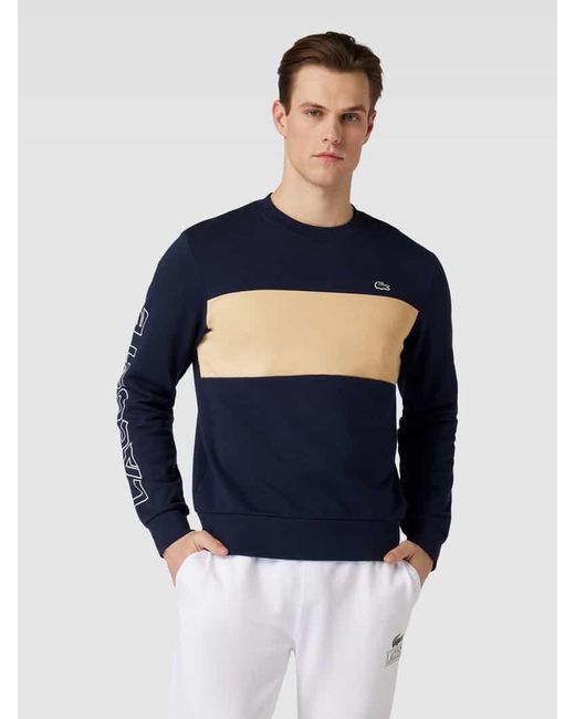 Lacoste Sweatshirt mit Rundhalsausschnitt in Blue für Herren