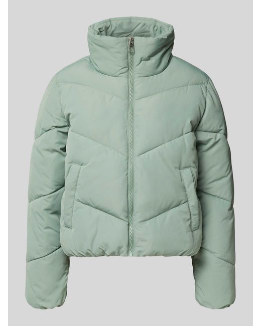 ONLY Regular Fit Gewatteerd Jack Met Opstaande Kraag, Model 'Maggi Life' in het Green