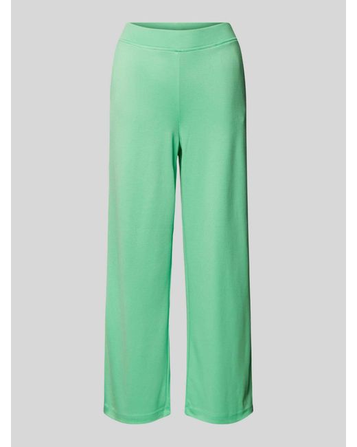 Milano Italy Flared Stoffen Broek Met Elastische Band in het Green