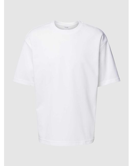 SELECTED Relaxed Fit T-Shirt Met Ronde Hals, Model 'Oscar' in het White voor heren