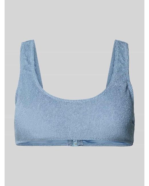 Jake*s Blue Bikini-Oberteil Mit Strukturmuster