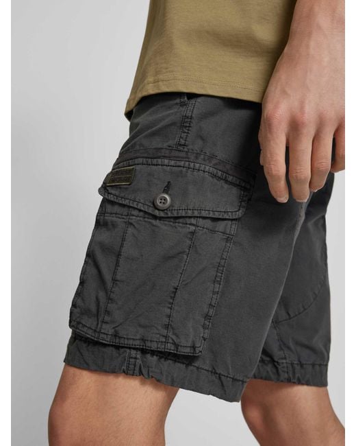 Superdry Regular Fit Korte Cargobroek Met Riemlussen in het Gray voor heren