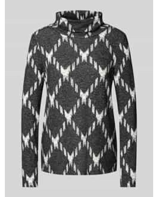 Street One Shirt Met Lange Mouwen Met Coltrui in het Gray