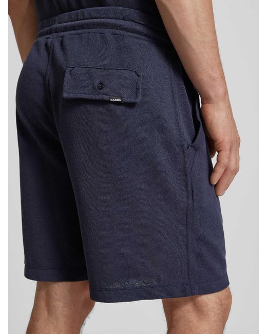 Gabba Regular Fit Shorts mit Streifenmuster Modell 'Fede Win' in Blue für Herren