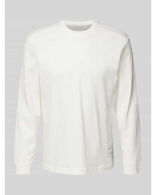 Tom Tailor Regular Fit Langarmshirt Aus Reiner Baumwolle in White für Herren