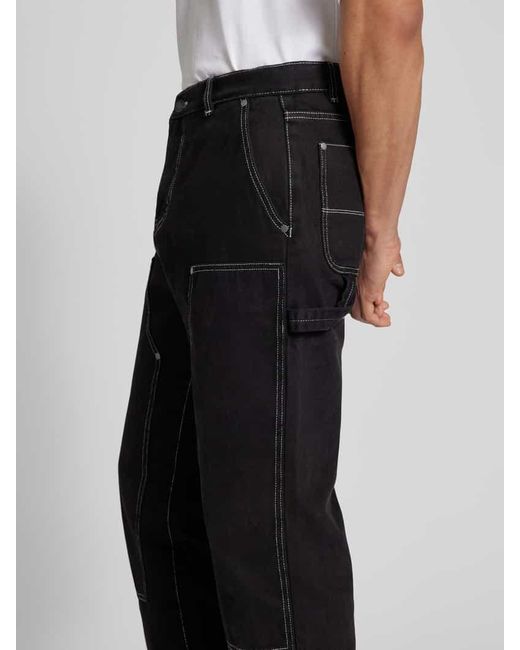 Review Regular Fit Jeans mit verstärktem Kniebereich in Black für Herren