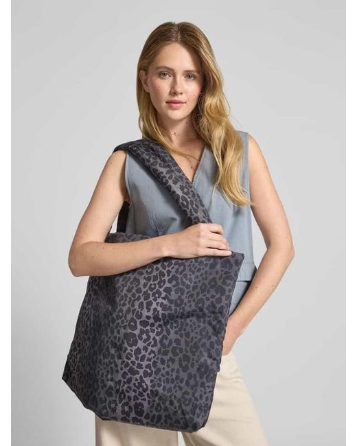 Studio Noos Blue Shopper mit Animal-Print