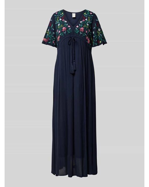 Y.A.S Blue Maxikleid mit floralem Muster Modell 'CHELLA'