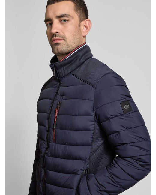 Tom Tailor Regular Fit Gewatteerd Jack Met Opstaande Kraag in het Blue voor heren