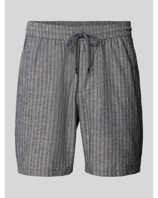 Only & Sons Shorts mit Streifenmuster Modell 'STEL' in Gray für Herren