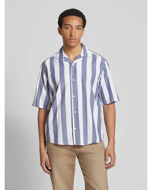 Only & Sons Relaxed Fit Freizeithemd mit Resortkragen Modell 'TES' in Blue für Herren