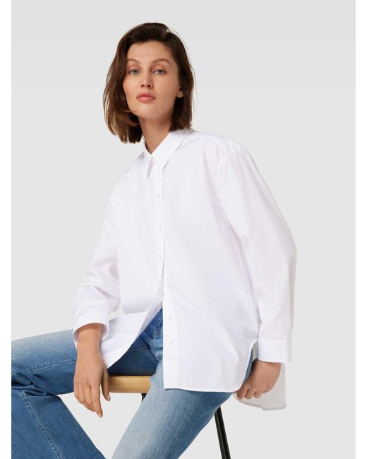 maerz muenchen Overhemdblouse Met Zijsplitten in het White